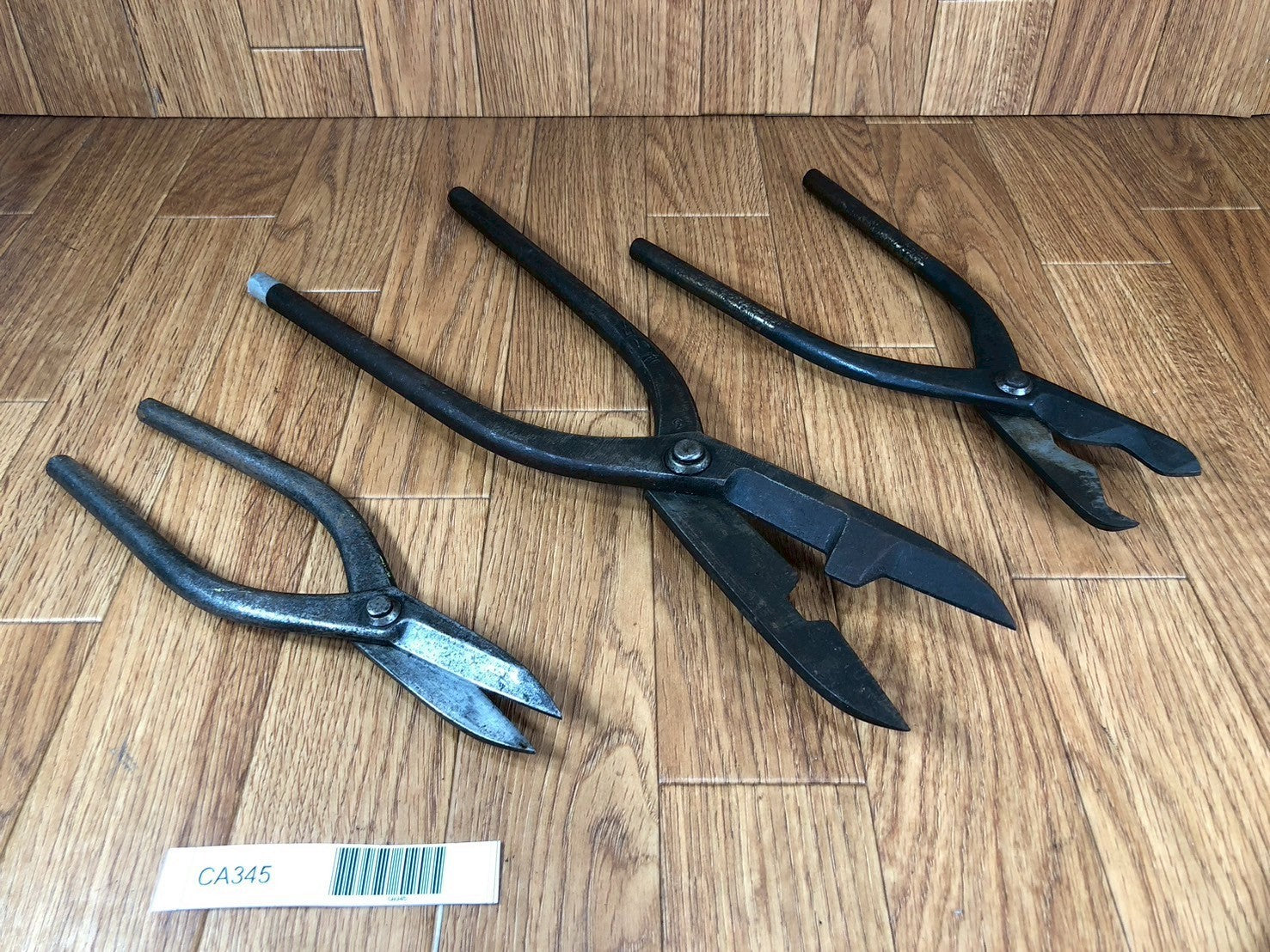 Japanese vintage Metal Shears Scissors BANKIN HASAMI set of 3 from Japan CA345