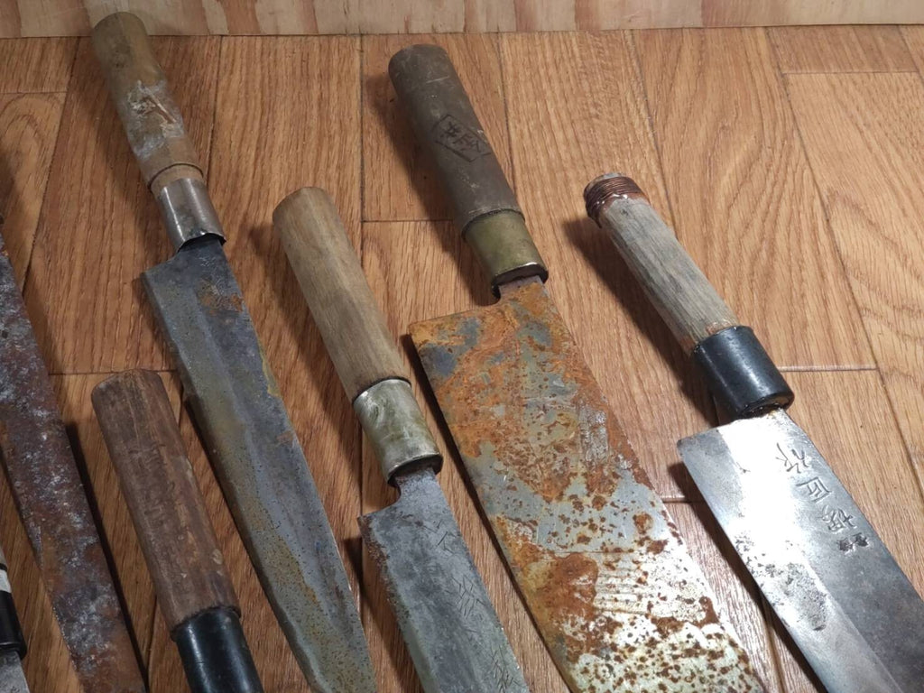 BROKEN DAMAGED Japanese Chef's Kitchen Knife Vintage Japan HOCHO GG435