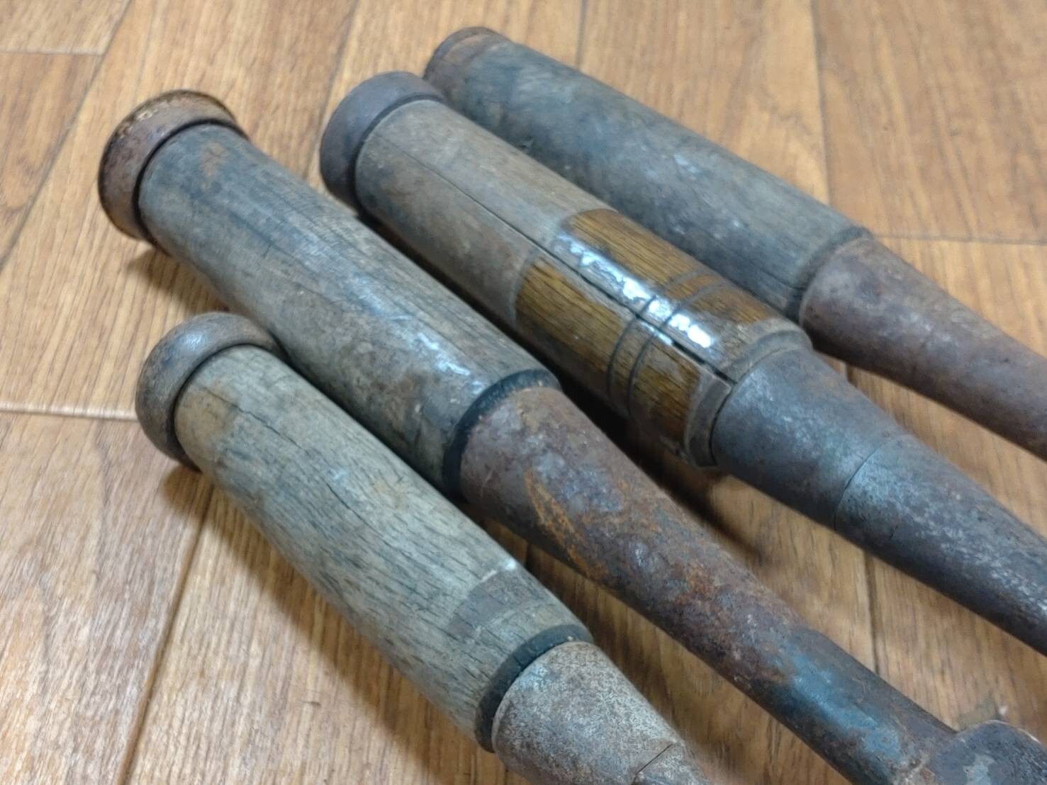 BROKEN DAMAGED Japanese vintage chisel Nomi 6.14.23.41mm HH299