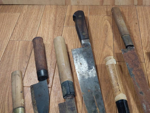 BROKEN DAMAGED Japanese Chef's Kitchen Knife Vintage Japan HOCHO FF799