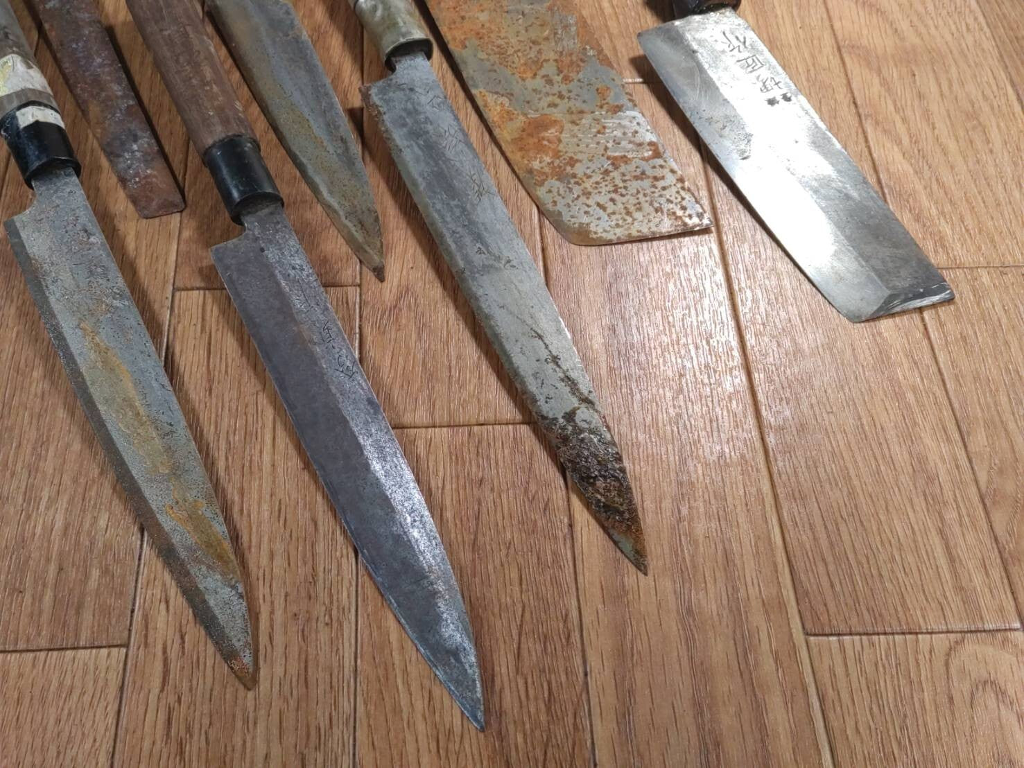 BROKEN DAMAGED Japanese Chef's Kitchen Knife Vintage Japan HOCHO GG435