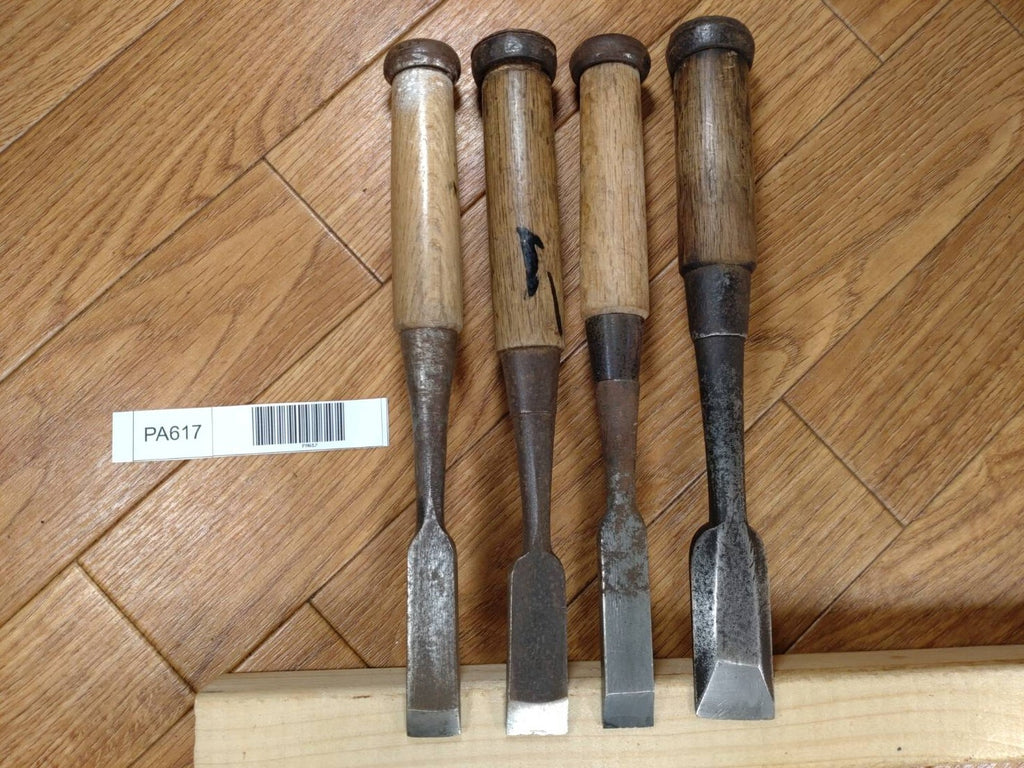 Japanese vintage chisel tataki Nomi Japan Signed Old Vintage 14.15.18.23mm PA617