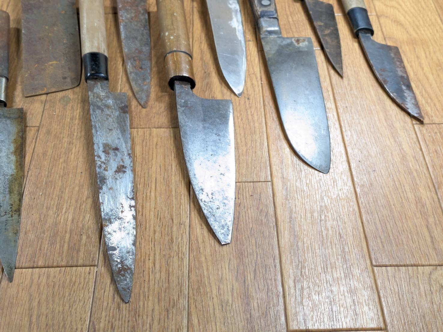 BROKEN DAMAGED Japanese Chef's Kitchen Knife Vintage Japan HOCHO JJ401