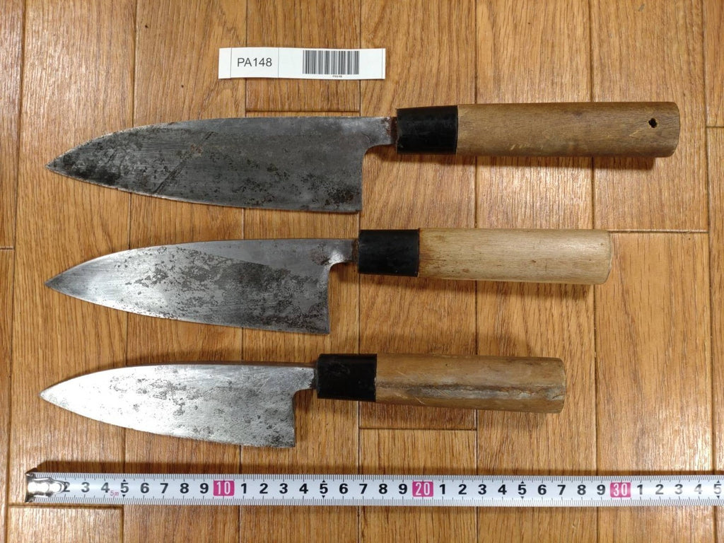 Japanese Chef's Kitchen Knife Set 3 Piece DEBA from Japan PA148