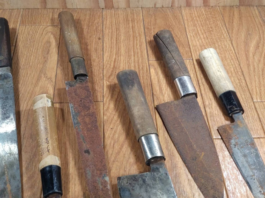 BROKEN DAMAGED Japanese Chef's Kitchen Knife Vintage Japan HOCHO FF799