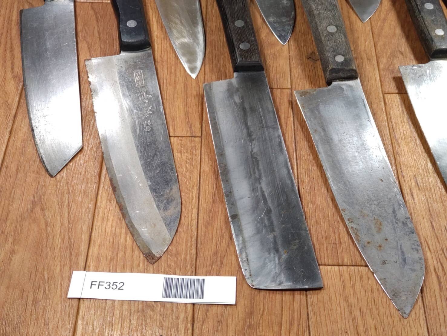Damaged Lot of Japanese Chef's Kitchen Knives hocho set from Japan FF352
