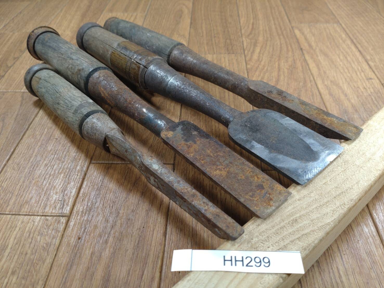 BROKEN DAMAGED Japanese vintage chisel Nomi 6.14.23.41mm HH299