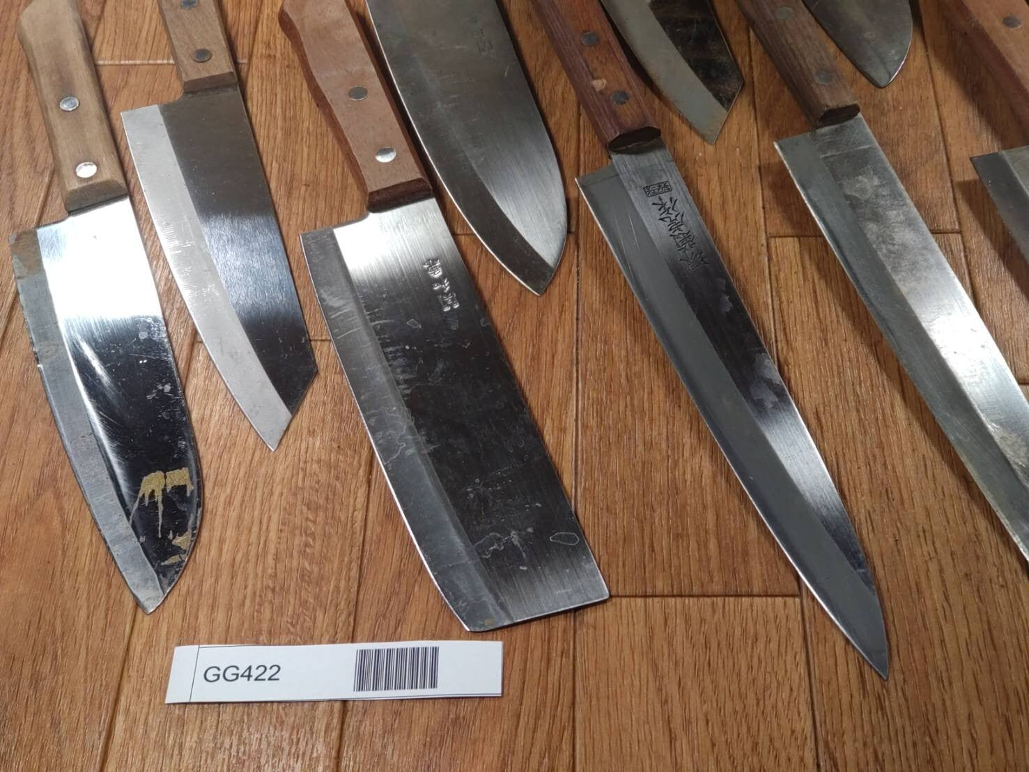 Damaged Lot of Japanese Chef's Kitchen Knives hocho set from Japan GG422