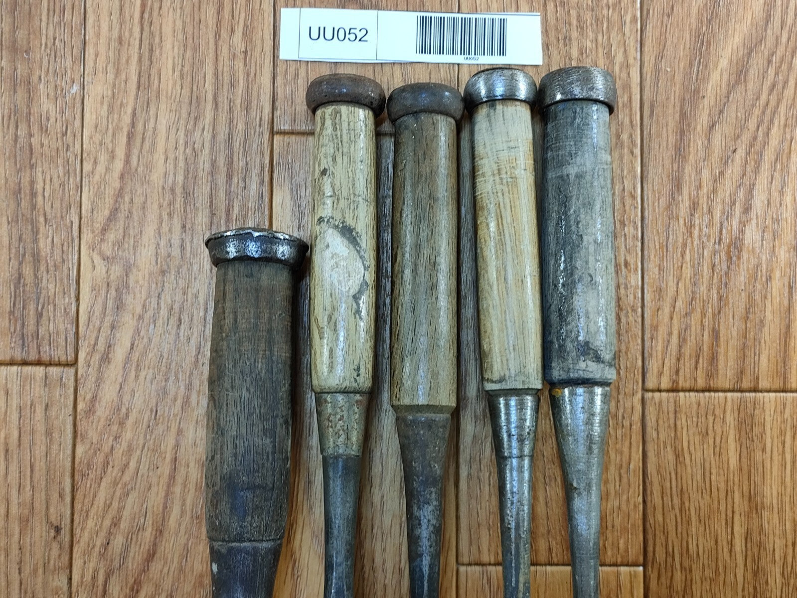 Japanese vintage chisel tataki Nomi Japan Signed Old 35.15.13.10.9mm UU052