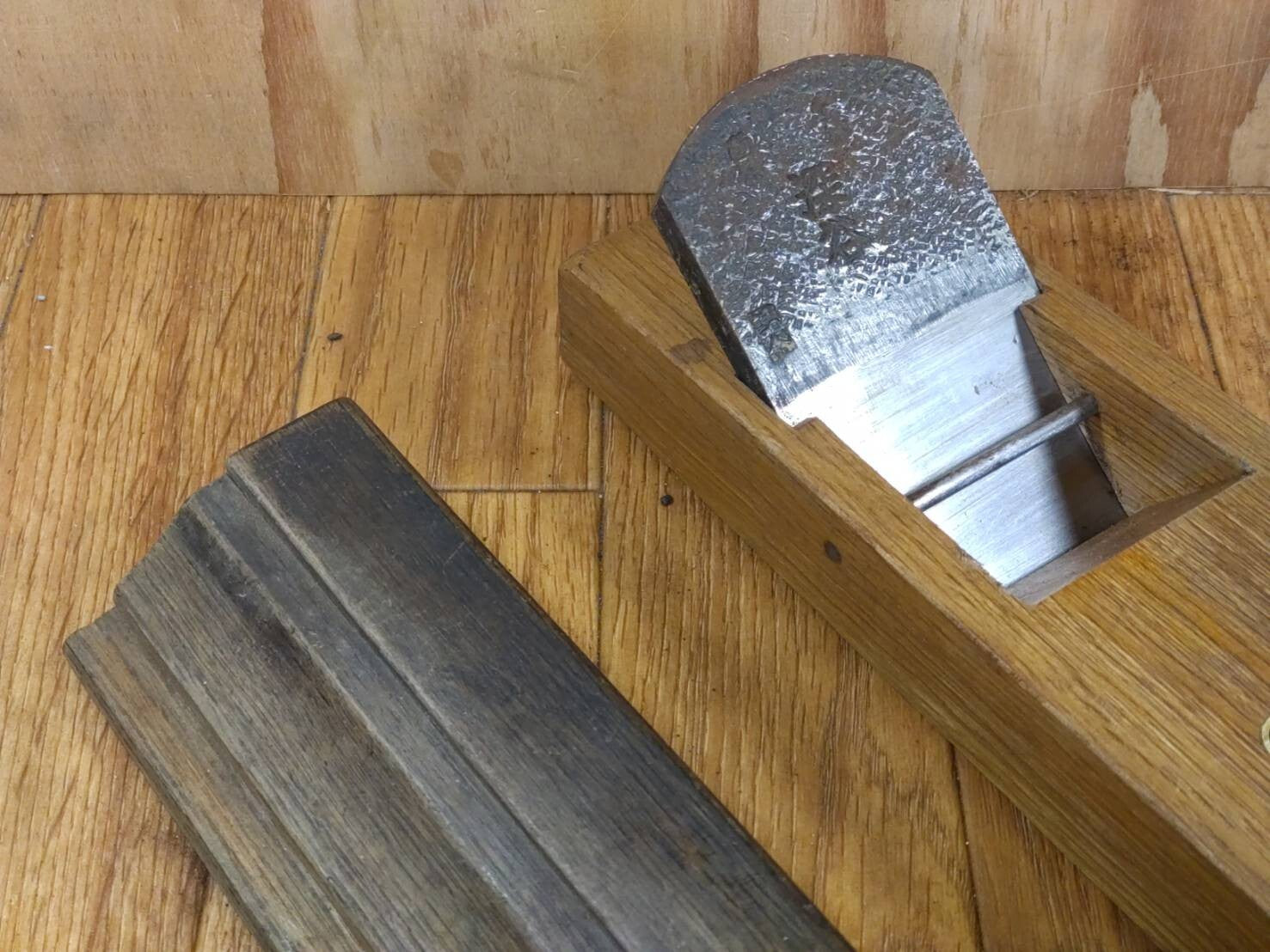 Japanese vintage Plane Carpentry Tool Kanna SET Signed from Japan 55.20mm JJ007