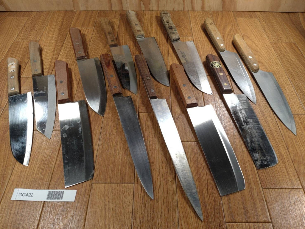 Damaged Lot of Japanese Chef's Kitchen Knives hocho set from Japan GG422
