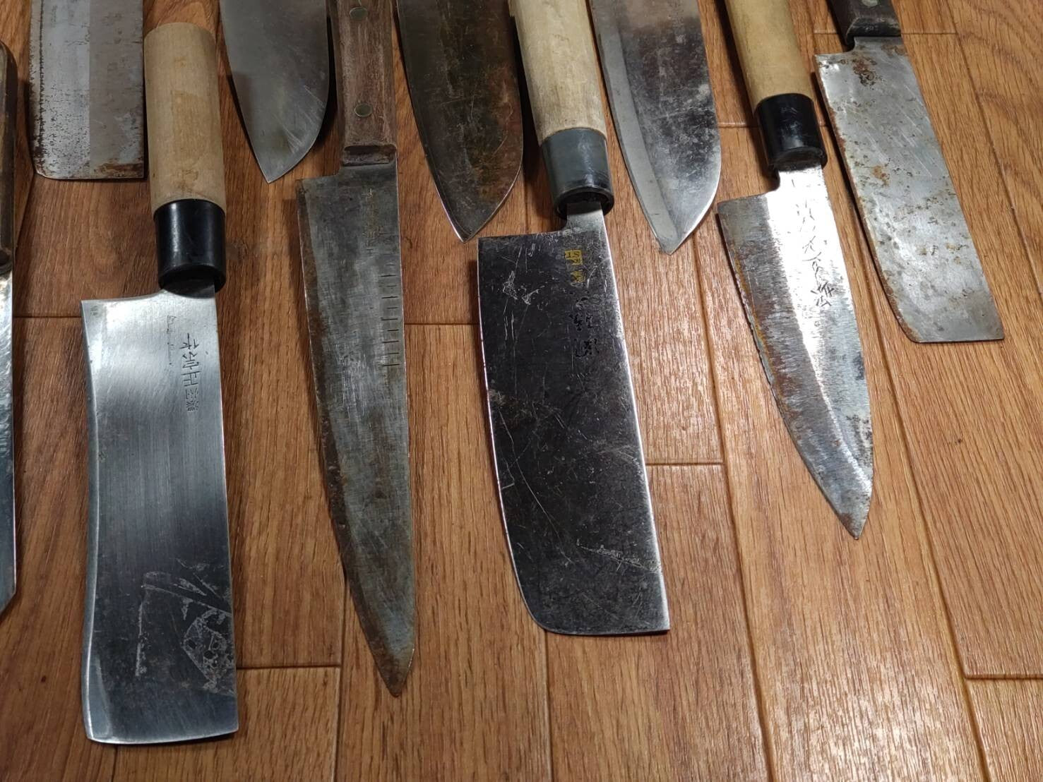 Damaged Lot of Japanese Chef's Kitchen Knives Broken from Japan HH712