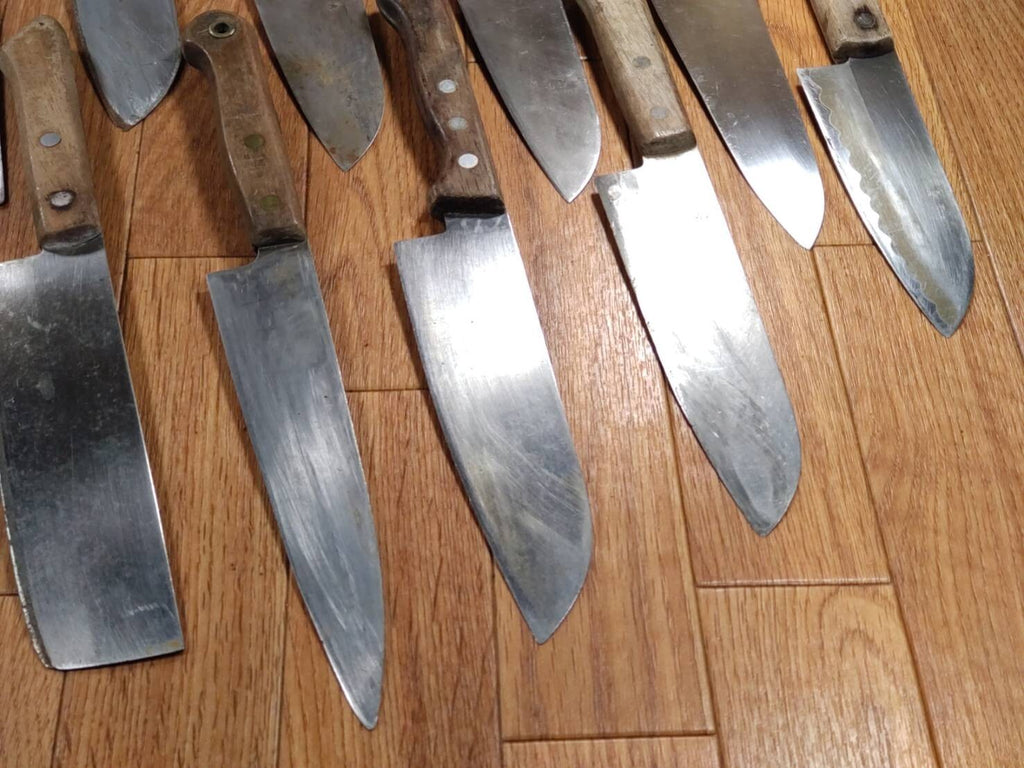 Damaged Lot of Japanese Chef's Kitchen Knives hocho set from Japan GG163