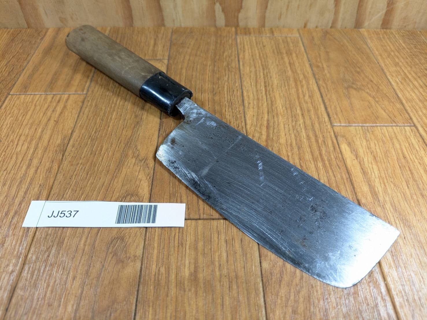 DAMAGED Japanese Chef's Kitchen Knife NAKIRI BLUE STEEL Vintage 140/275mm JJ537