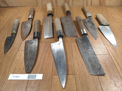 BROKEN DAMAGED Japanese Chef's Kitchen Knife Vintage Japan HOCHO FF861