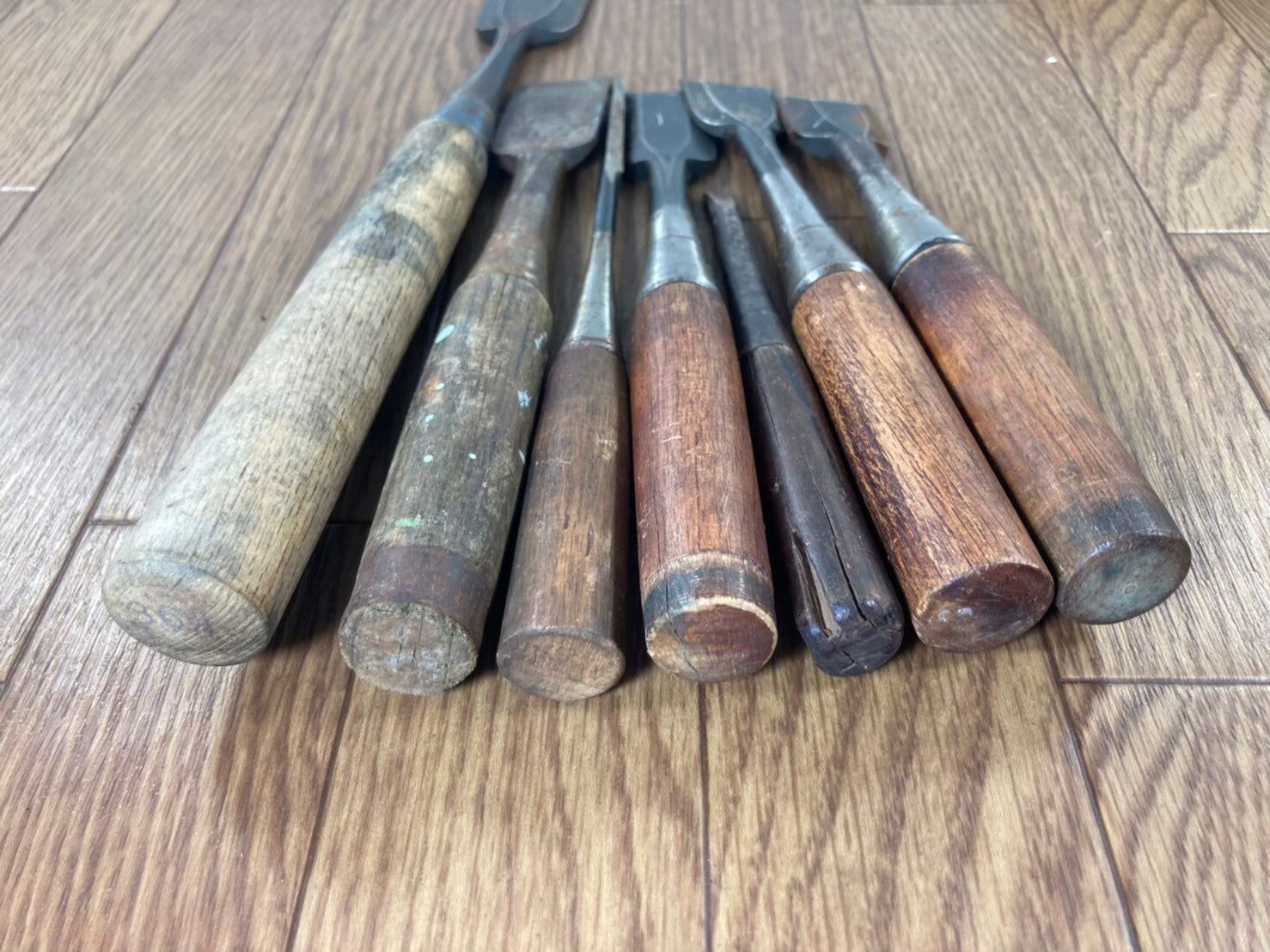 Japanese vintage chisel tataki tsuki Nomi SET Signed 5.6.29.29.29.29.36mm DL823