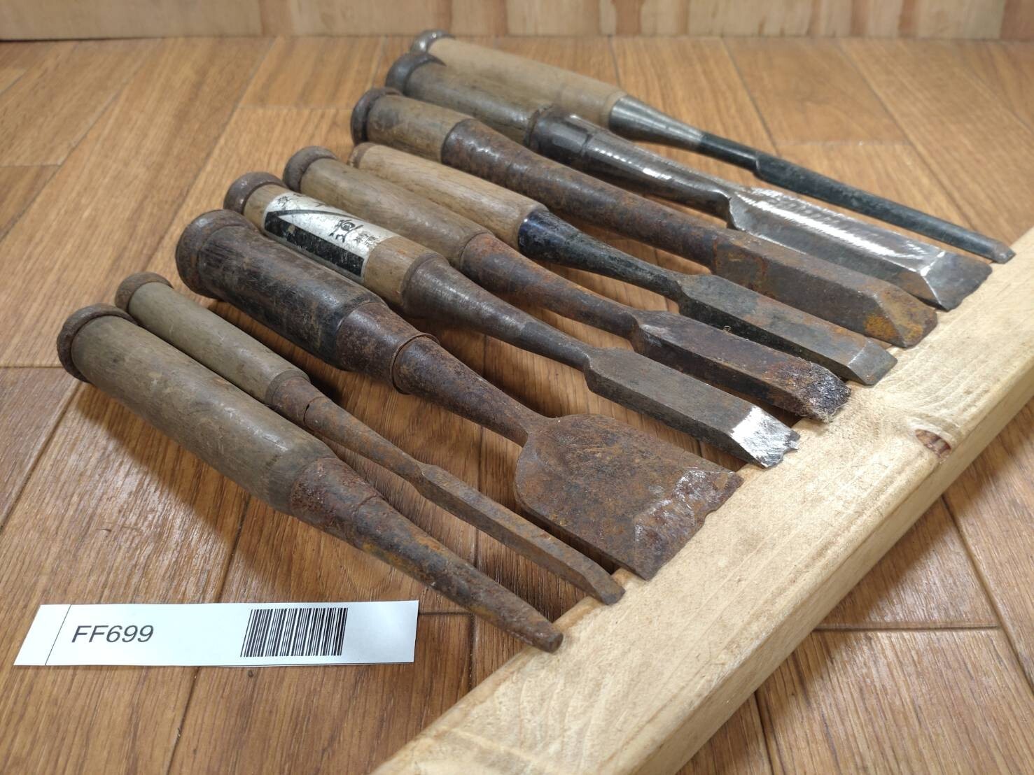 BROKEN DAMAGED Japanese vintage chisel Nomi 5.5.13.15.15.15.20.29.37mm FF699