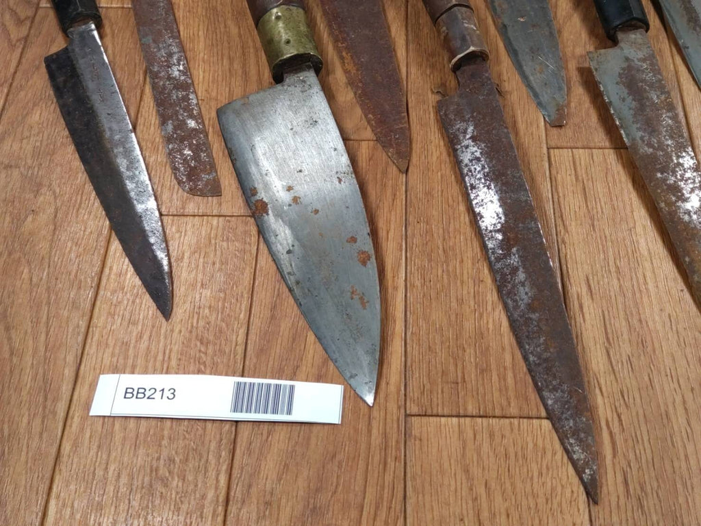 BROKEN DAMAGED Japanese Chef's Kitchen Knife Vintage Japan HOCHO BB213