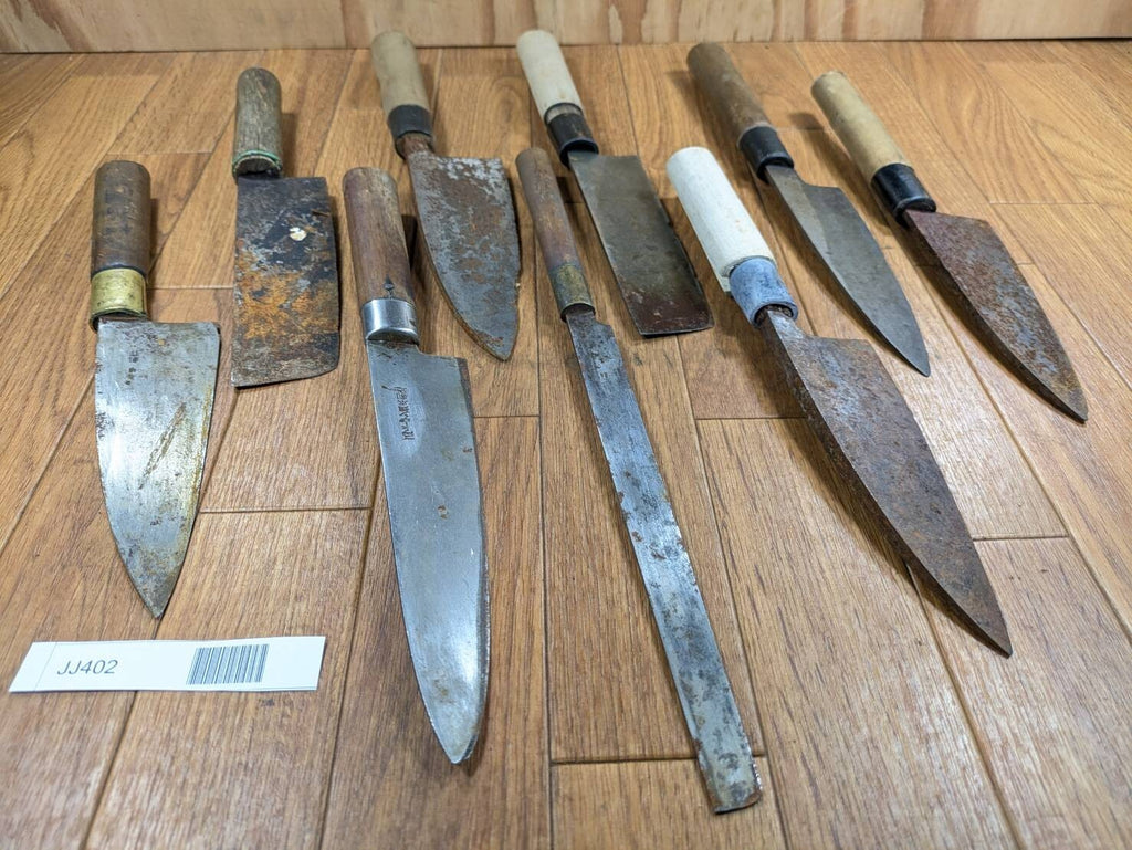 BROKEN DAMAGED Japanese Chef's Kitchen Knife Vintage Japan HOCHO JJ402