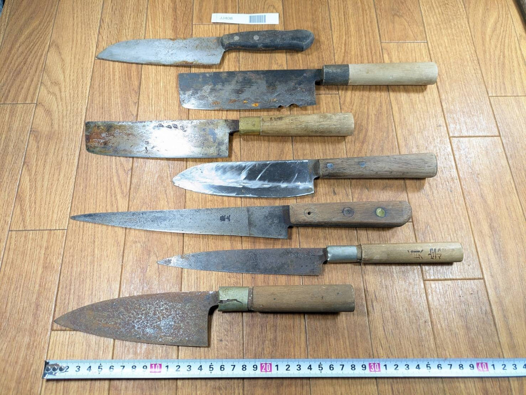 BROKEN DAMAGED Japanese Chef's Kitchen Knife Vintage Japan HOCHO JJ408