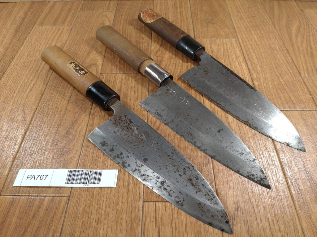 Japanese Chef's Kitchen Knife Set 3 Piece DEBA from Japan PA767