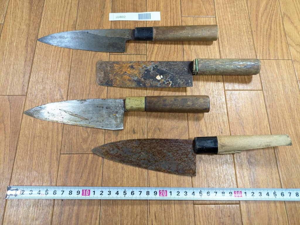 BROKEN DAMAGED Japanese Chef's Kitchen Knife Vintage Japan HOCHO JJ402