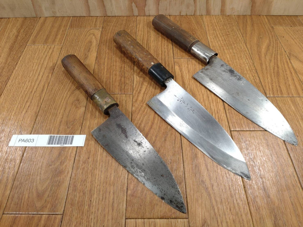 Japanese Chef's Kitchen Knife Set 3 Piece DEBA from Japan PA603