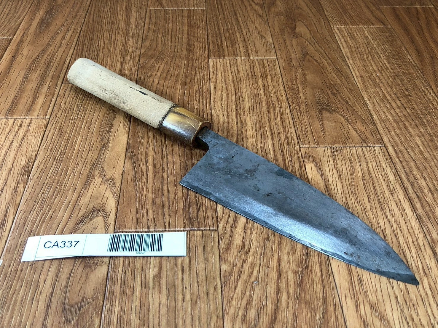 DAMAGED Japanese Chef's Kitchen Knife DEBA Vintage MASAMOTO Japan 153/295 CA337