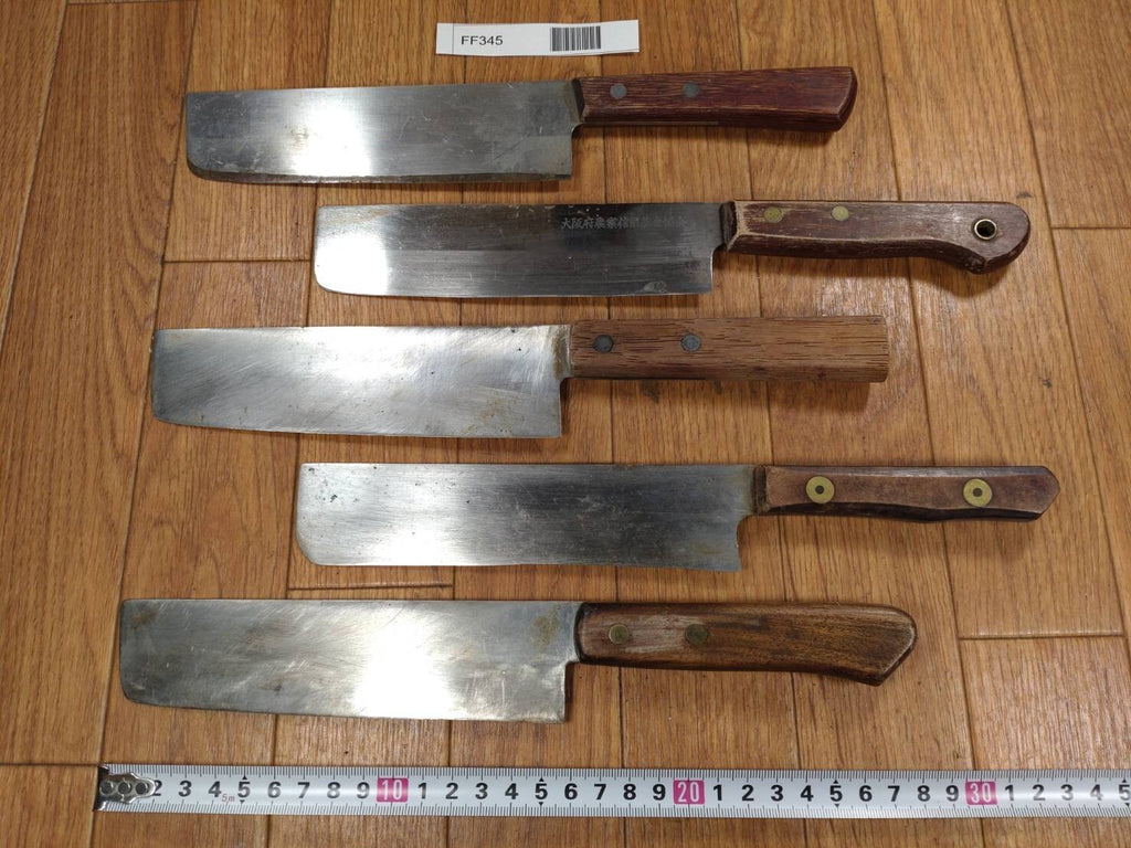 Damaged Lot of Japanese Chef's Kitchen Knives hocho set from Japan FF345