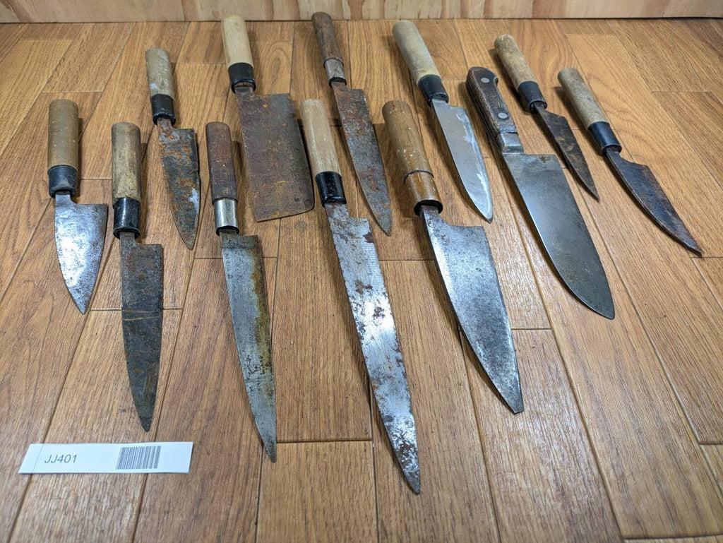 BROKEN DAMAGED Japanese Chef's Kitchen Knife Vintage Japan HOCHO JJ401