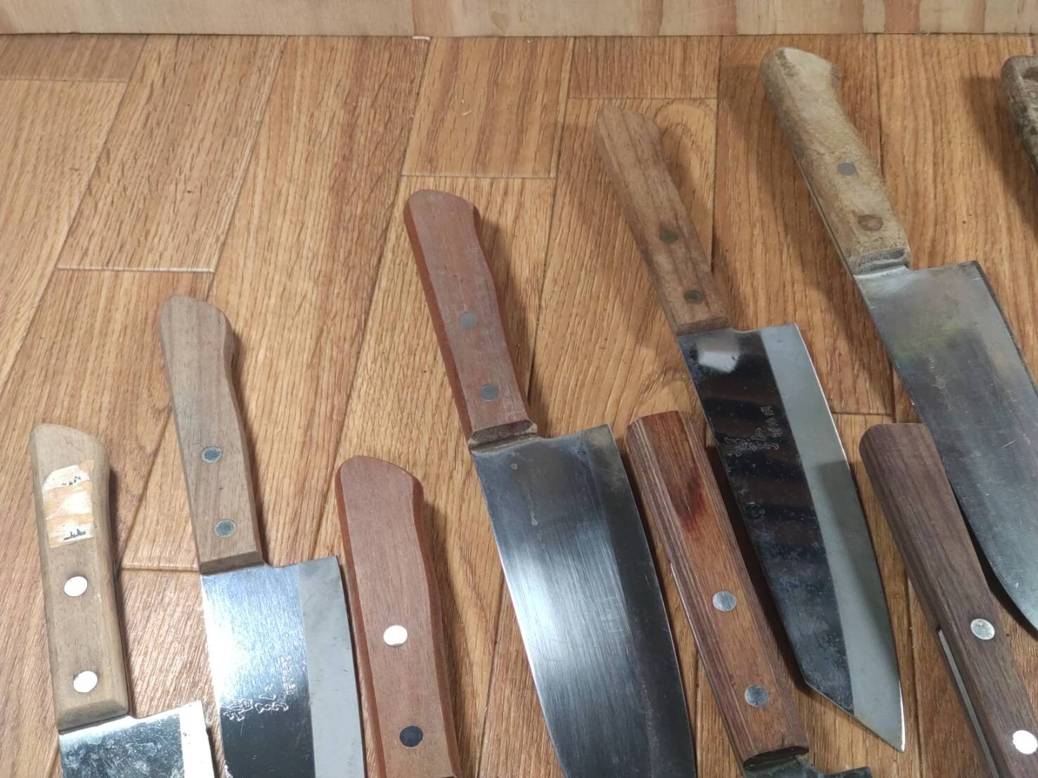 Damaged Lot of Japanese Chef's Kitchen Knives hocho set from Japan GG422