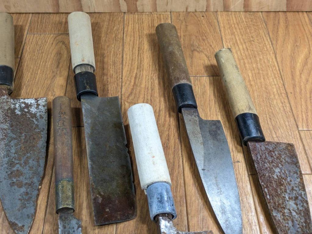 BROKEN DAMAGED Japanese Chef's Kitchen Knife Vintage Japan HOCHO JJ402