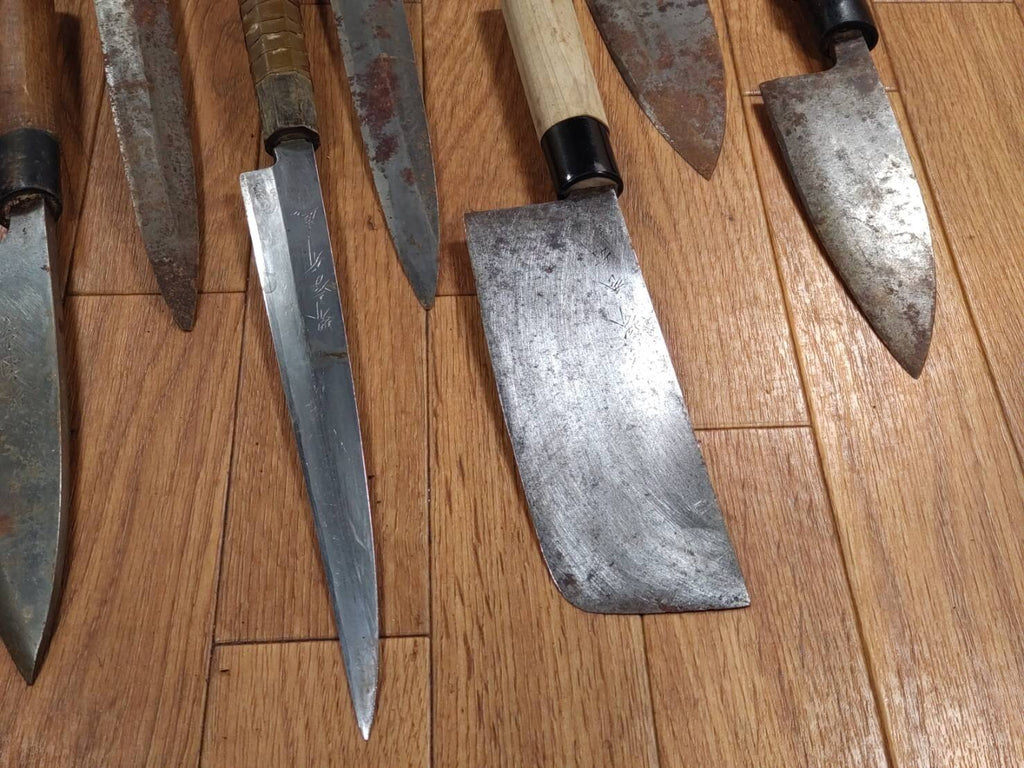 BROKEN DAMAGED Japanese Chef's Kitchen Knife Vintage Japan HOCHO FF815