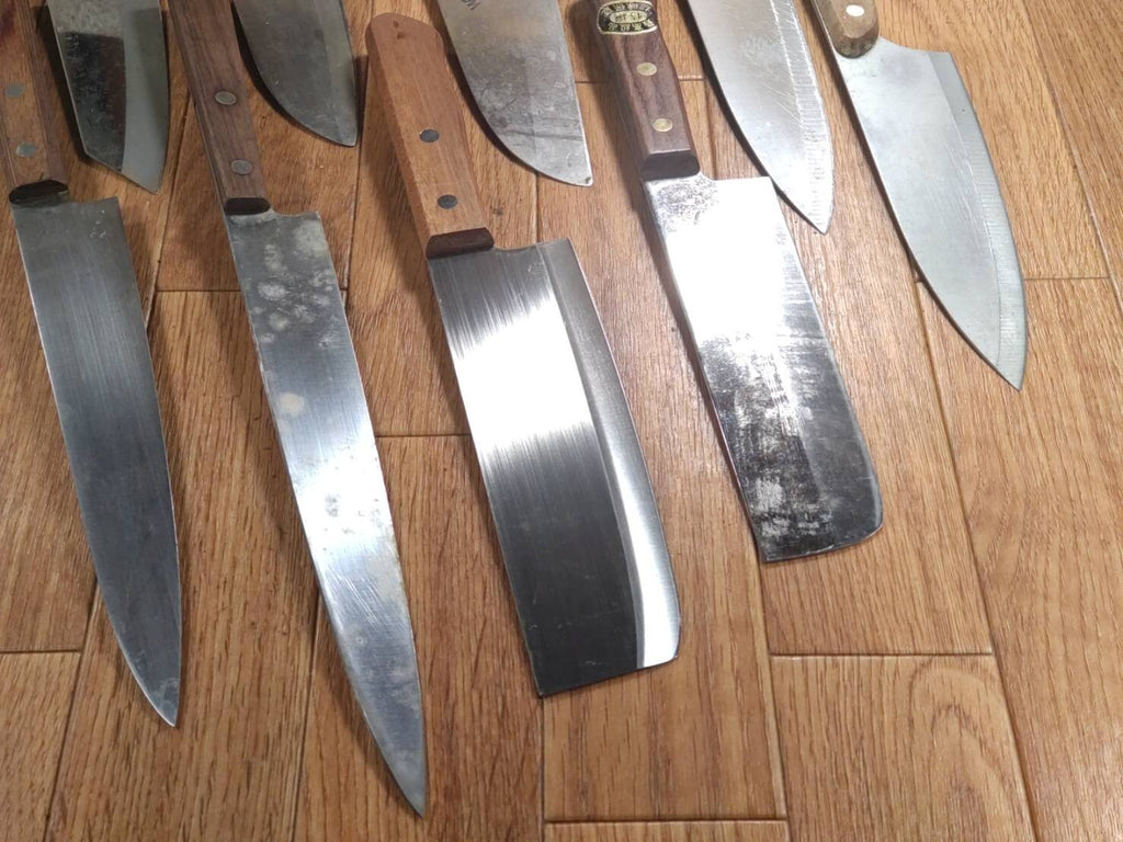 Damaged Lot of Japanese Chef's Kitchen Knives hocho set from Japan GG422