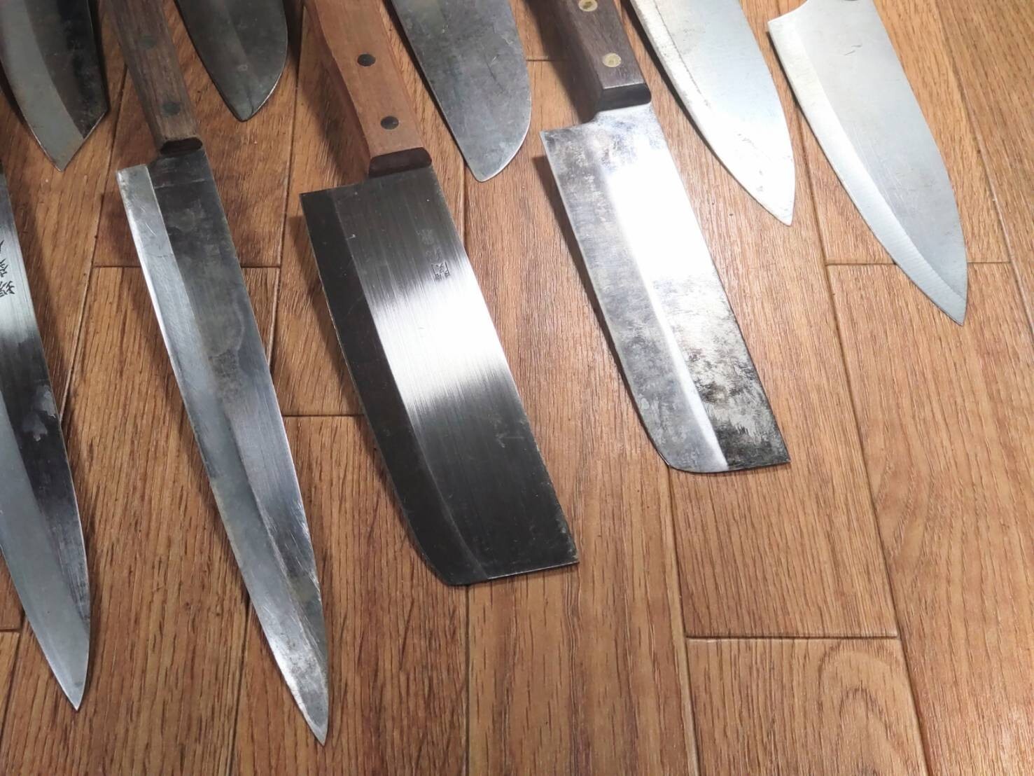 Damaged Lot of Japanese Chef's Kitchen Knives hocho set from Japan GG422