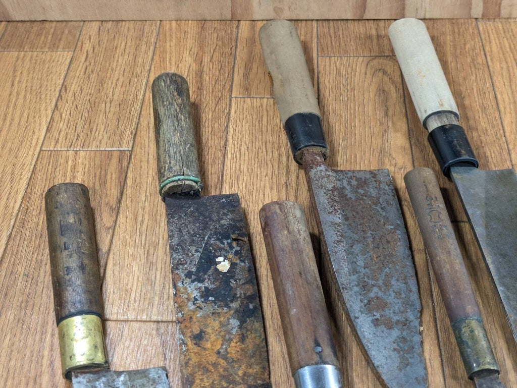 BROKEN DAMAGED Japanese Chef's Kitchen Knife Vintage Japan HOCHO JJ402