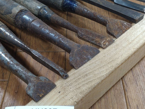 BROKEN DAMAGED Japanese vintage chisel Nomi 1.5.14.15.16.18.23.30.35mm HH297