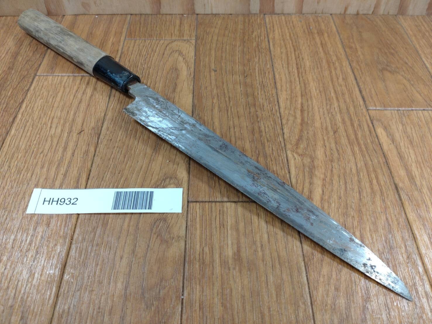 BROKEN DAMAGED Japanese Chef's Kitchen Knife Vintage KIYA YANAGIBA 192/340 HH932