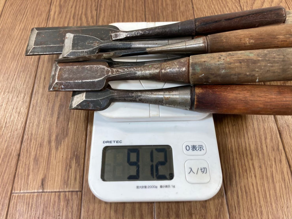 Japanese vintage chisel tataki tsuki Nomi SET Signed 5.6.29.29.29.29.36mm DL823
