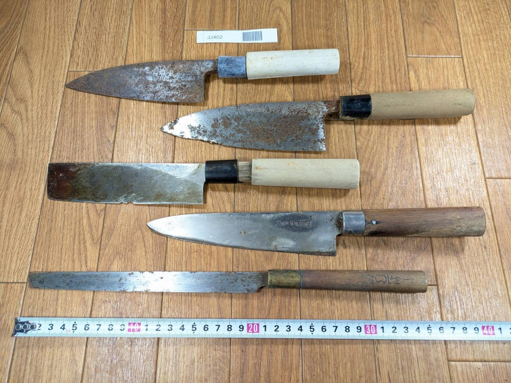 BROKEN DAMAGED Japanese Chef's Kitchen Knife Vintage Japan HOCHO JJ402