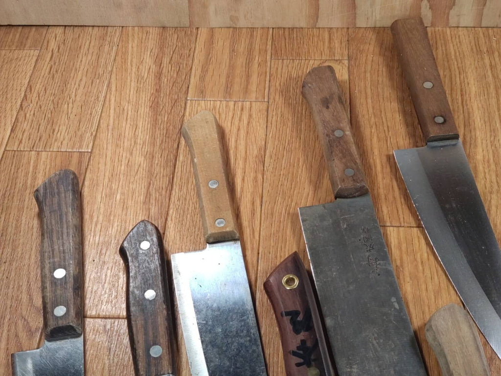 Damaged Lot of Japanese Chef's Kitchen Knives hocho set from Japan GG042