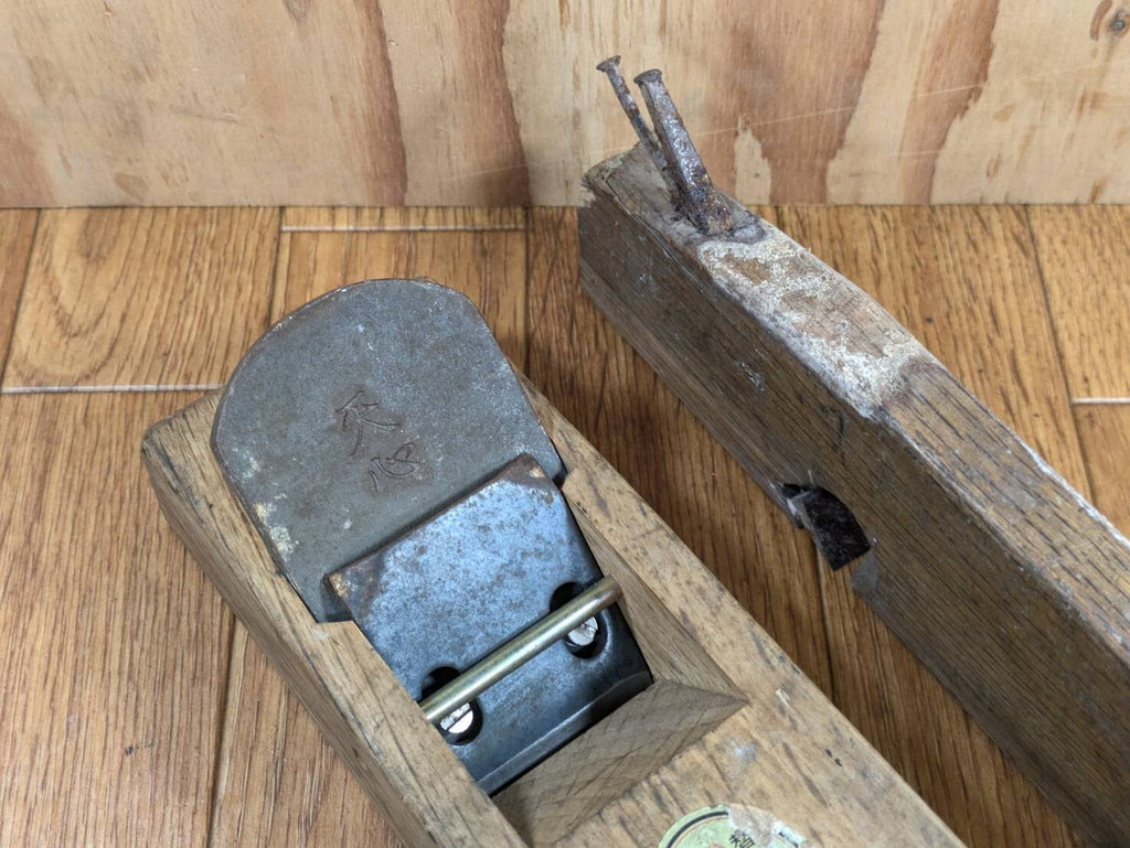 Japanese vintage Plane Carpentry Tool Kanna SET Signed from Japan 17.56mm BB885