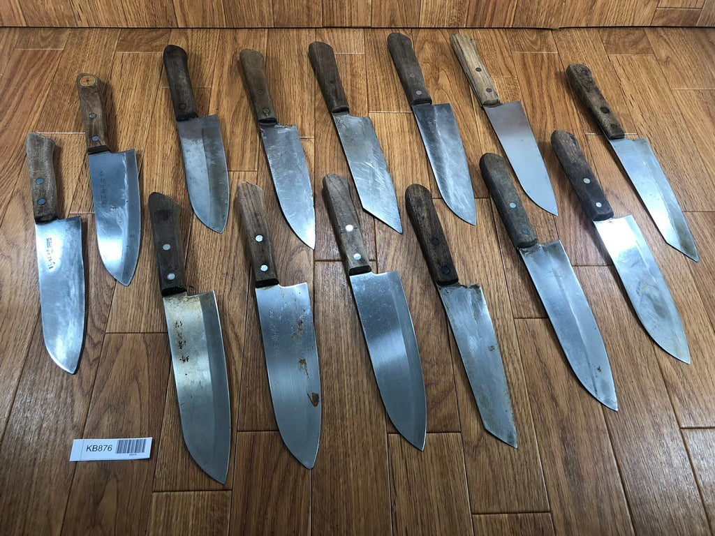 Damaged Lot of Japanese Chef's Kitchen Knives hocho set from Japan KB876