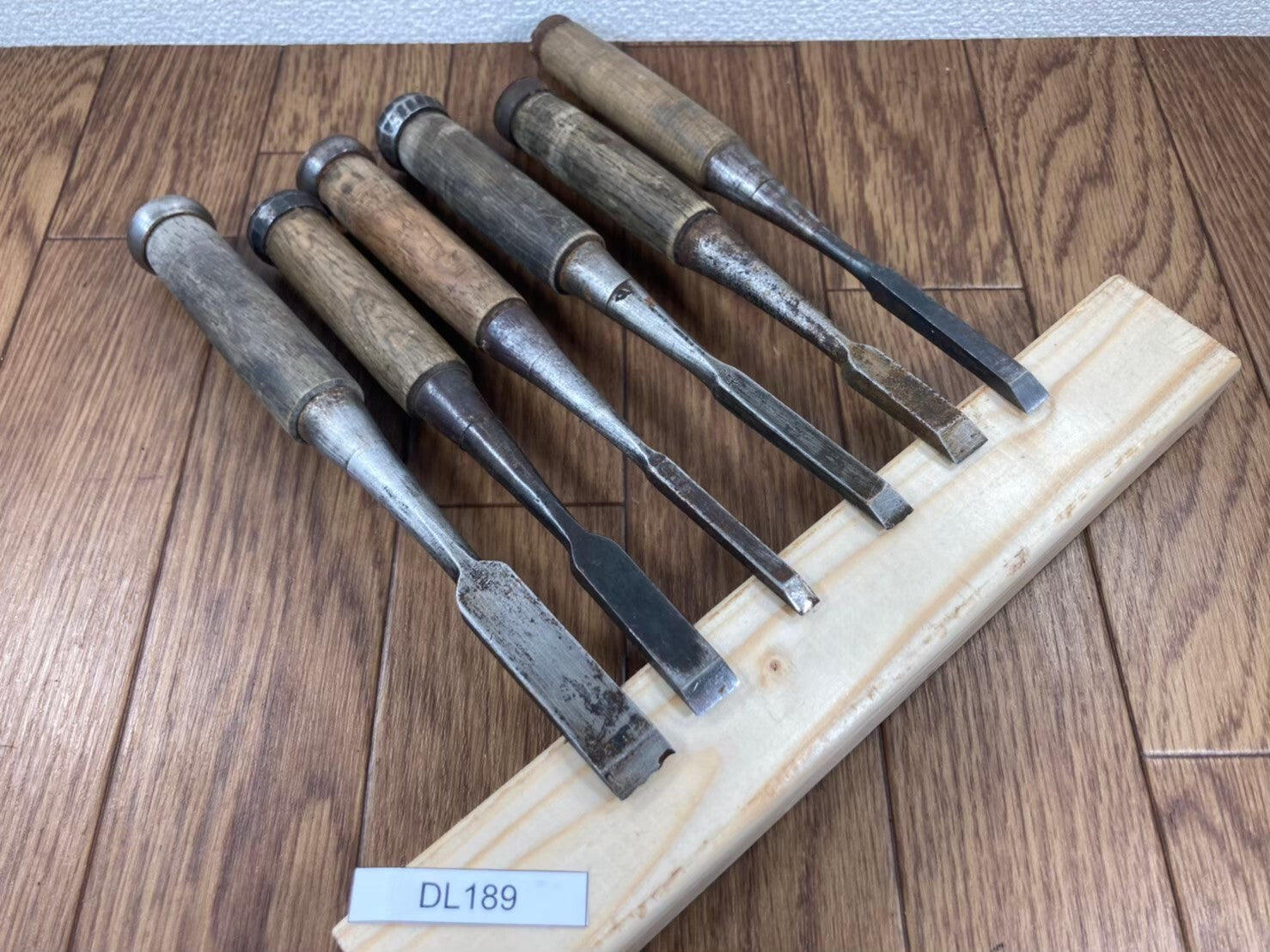 Japanese vintage chisel tataki Nomi Japan Signed Old 5.8.8.10.11.15mm DL189