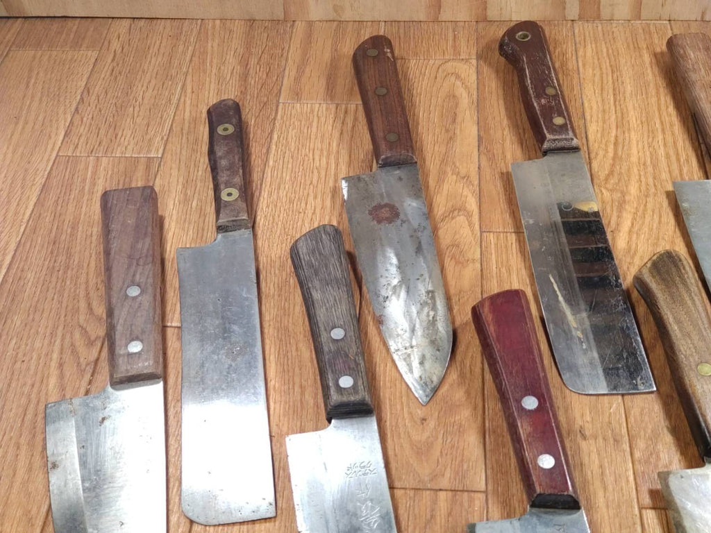 Damaged Lot of Japanese Chef's Kitchen Knives hocho set from Japan FF345