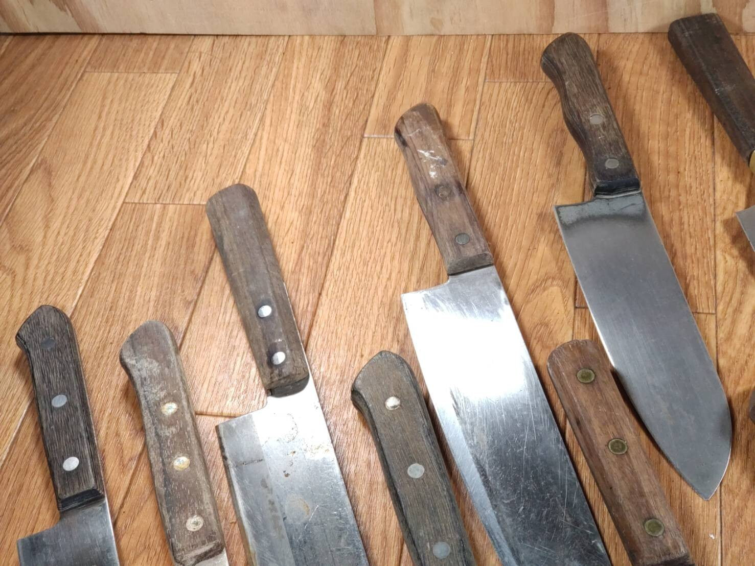 Damaged Lot of Japanese Chef's Kitchen Knives hocho set from Japan GG159