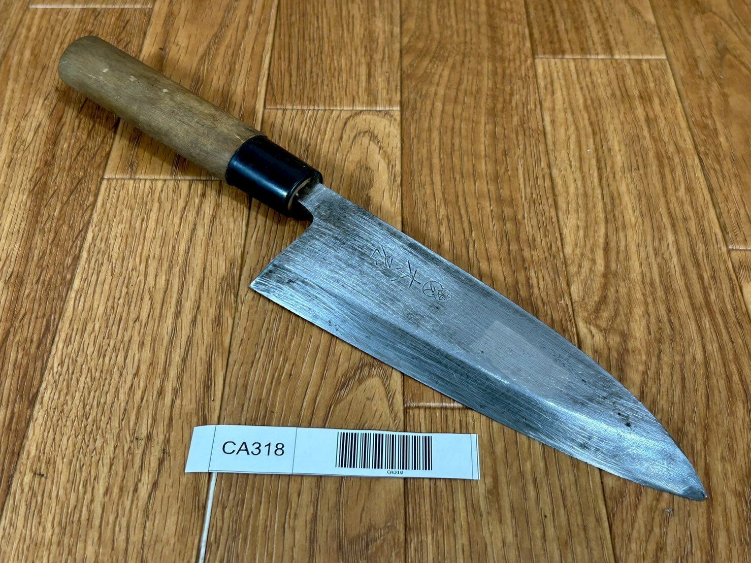 DAMAGED Japanese Chef's Kitchen Knife DEBA Vintage KIYA Japan 170/315mm CA318