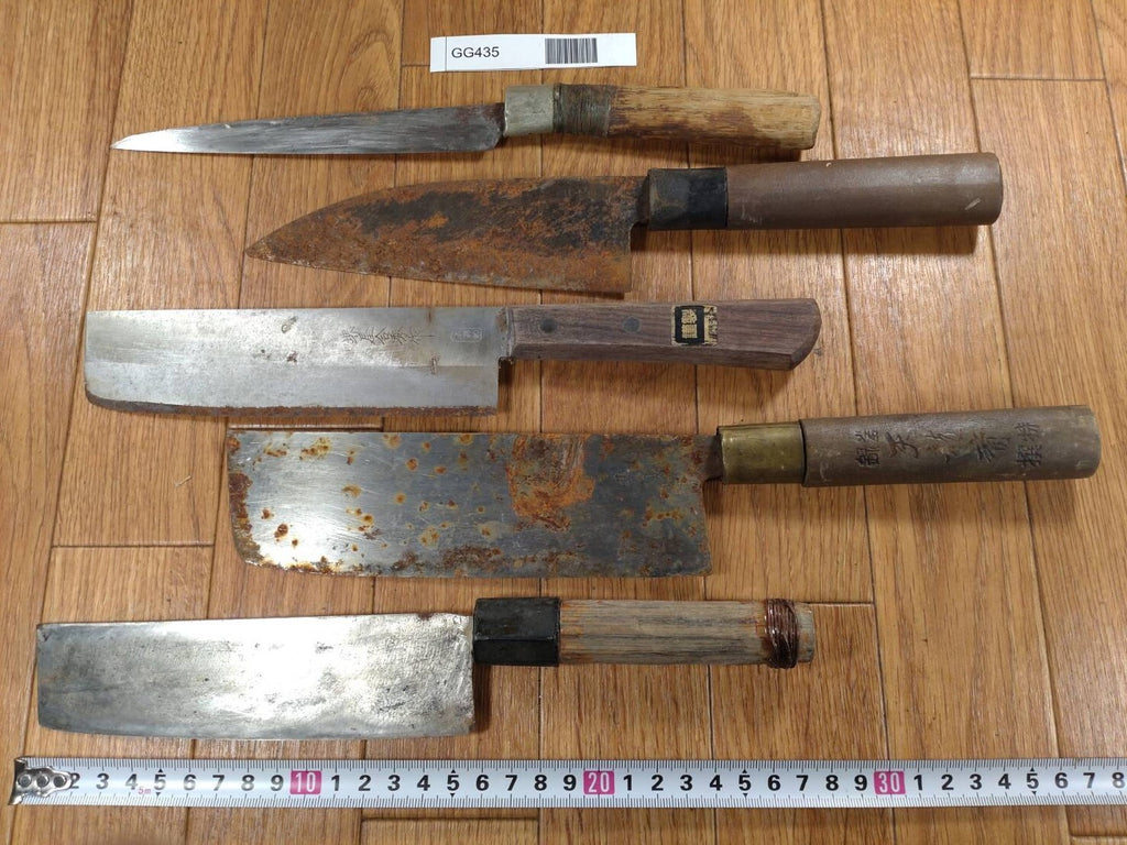 BROKEN DAMAGED Japanese Chef's Kitchen Knife Vintage Japan HOCHO GG435