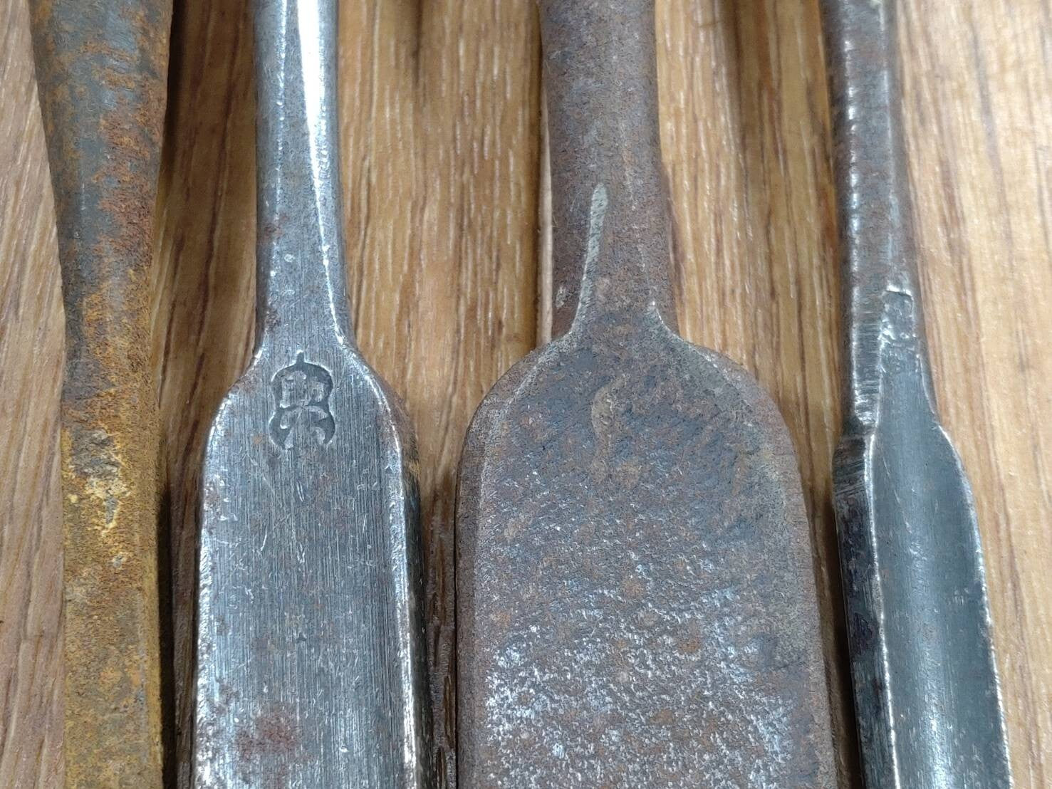 BROKEN DAMAGED Japanese vintage chisel Nomi 6.9.14.16.18.24.36mm HH295