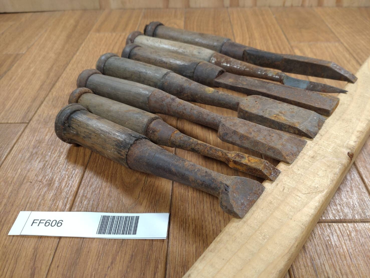 BROKEN DAMAGED Japanese vintage chisel Nomi 23.23.23.20.16.9.9mm FF606